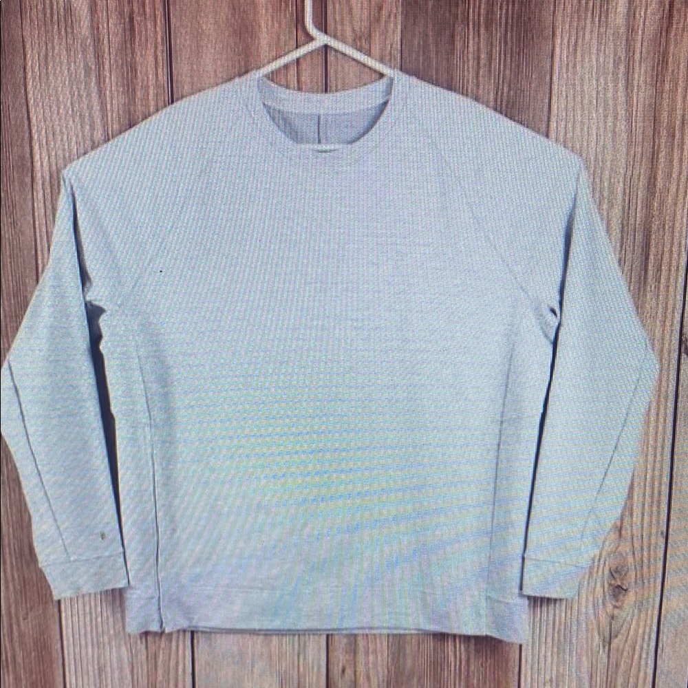 Lululemon Sweatshirt Mens XXL City Sweat Crew Heathered Ultra Light Grey M3BUFS